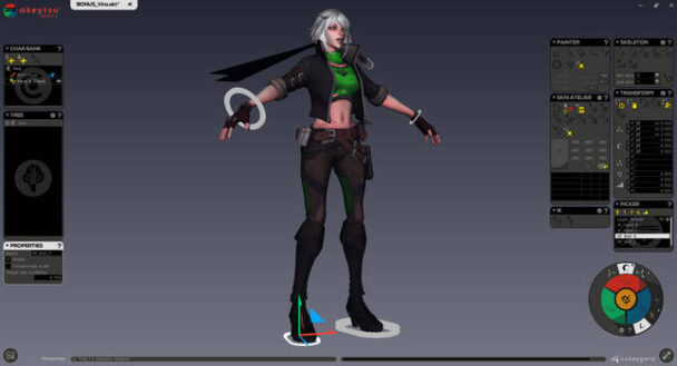 Akeytsu, free rigging and animation software